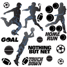 Football Lover Paper Stickers Custom Pvc Removable Decors Sticker,Vinyl Wall Sticker Decals